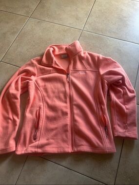 Columbia Coral Pink Full-Zip Fleece Jacket